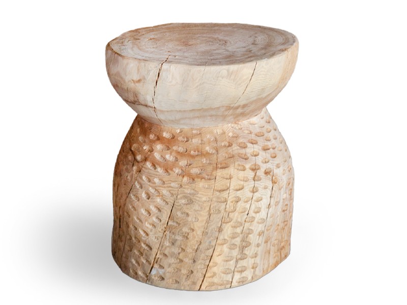 Large African Drum Stool